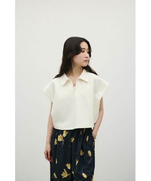 STYLEMIXER（スタイルミキサー）の「スキッパーダンボールカットトップ（Tシャツ/カットソー・レディース・グレー/ホワイト/ブラック・FREE）」の12枚目の写真