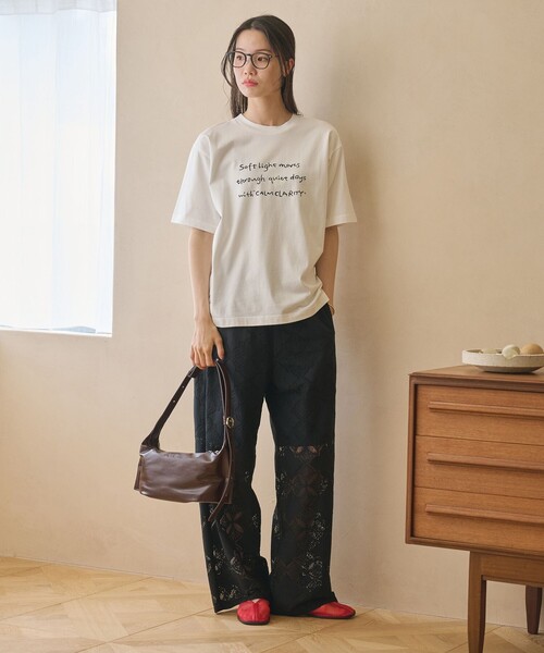 BEAUTY&YOUTH UNITED ARROWS(ビューティーアンドユースユナイテッドアローズ)の「【WEB限定 Wardrobe DAILY MINIMAL】レース イージーパンツ ウォッシャブル(その他パンツ・レディース・ブラック/オフホワイト/ネイビー・S/M)」の9枚目の写真