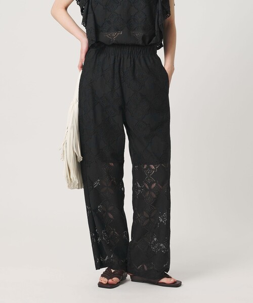 BEAUTY&YOUTH UNITED ARROWS(ビューティーアンドユースユナイテッドアローズ)の「【WEB限定 Wardrobe DAILY MINIMAL】レース イージーパンツ ウォッシャブル(その他パンツ・レディース・ブラック/オフホワイト/ネイビー・S/M)」の11枚目の写真