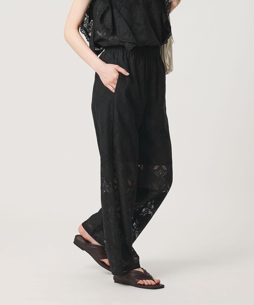 BEAUTY&YOUTH UNITED ARROWS(ビューティーアンドユースユナイテッドアローズ)の「【WEB限定 Wardrobe DAILY MINIMAL】レース イージーパンツ ウォッシャブル(その他パンツ・レディース・ブラック/オフホワイト/ネイビー・S/M)」の12枚目の写真