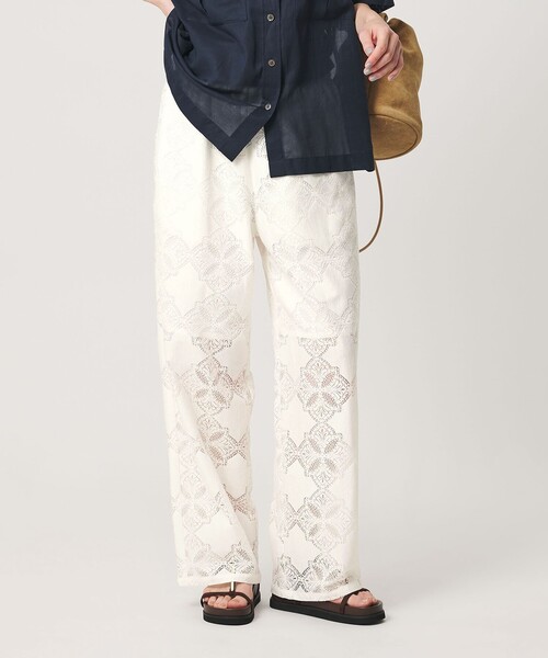 BEAUTY&YOUTH UNITED ARROWS(ビューティーアンドユースユナイテッドアローズ)の「【WEB限定 Wardrobe DAILY MINIMAL】レース イージーパンツ ウォッシャブル(その他パンツ・レディース・ブラック/オフホワイト/ネイビー・S/M)」の15枚目の写真