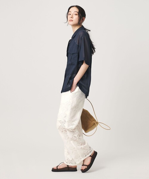 BEAUTY&YOUTH UNITED ARROWS(ビューティーアンドユースユナイテッドアローズ)の「【WEB限定 Wardrobe DAILY MINIMAL】レース イージーパンツ ウォッシャブル(その他パンツ・レディース・ブラック/オフホワイト/ネイビー・S/M)」の17枚目の写真