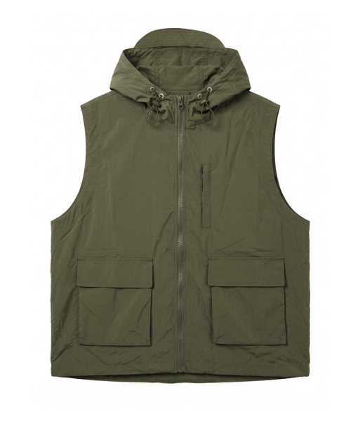 UNDEROFF(アンダーオフ)の「クールケアナイロンウィンドブレーカー ベスト ブラック(ベスト・メンズ・ブラック・LARGE/MEDIUM/X-LARGE)」の3枚目の写真