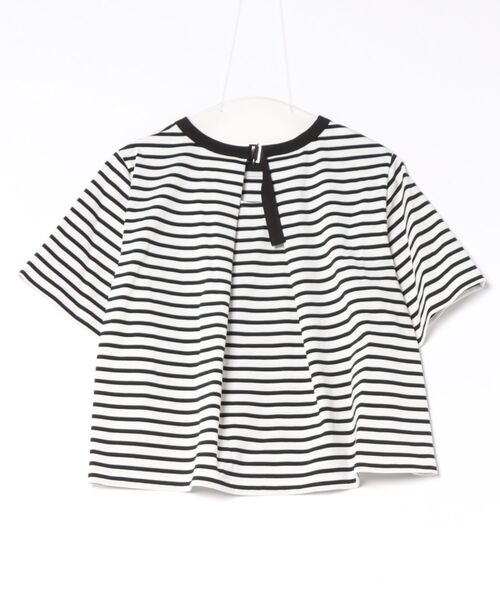 STRAWBERRY-FIELDS（ストロベリーフィールズ）の「フェンネルボーダー_バックシャンTシャツ（Tシャツ/カットソー・レディース・ホワイト×ブラック・2）」の9枚目の写真