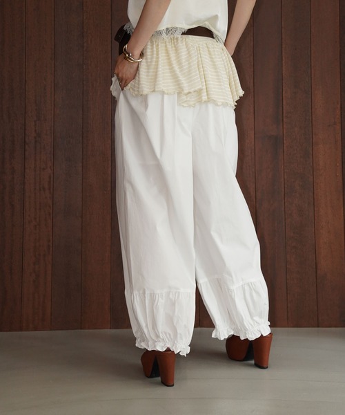 chuclla(チュクラ)の「バルーンギャザーワイドパンツ chw26s345(その他パンツ・レディース・ブラック/ホワイト・L/M)」の10枚目の写真