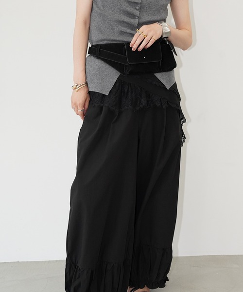 chuclla(チュクラ)の「バルーンギャザーワイドパンツ chw26s345(その他パンツ・レディース・ブラック/ホワイト・L/M)」の18枚目の写真