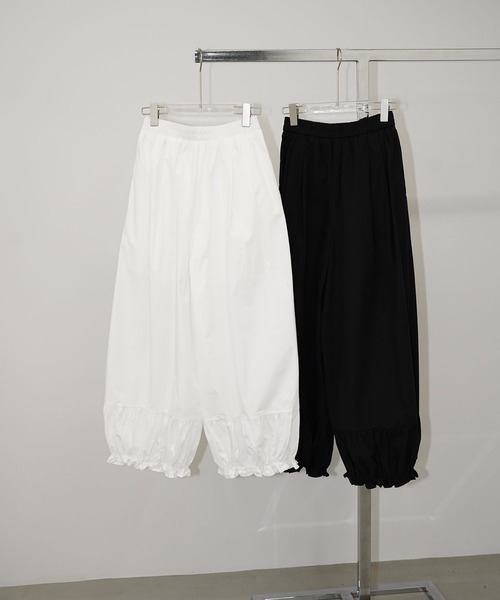 chuclla(チュクラ)の「バルーンギャザーワイドパンツ chw26s345(その他パンツ・レディース・ブラック/ホワイト・L/M)」の3枚目の写真