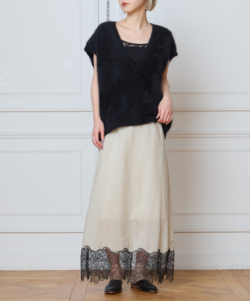 IENA LA BOUCLE（イエナラブークル）の「IENA LA BOUCLE シアーレースコンビスカート（スカート・レディース・ストーン・38/36）」の2枚目の写真