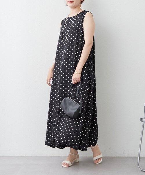 Remind me and forever（リマインドミーアンドフォーエバー）の「【OTONA】美シルエットノースリバルーンワンピース（ワンピース・レディース・カーキ/ブラック/ブラウン・FREE）」の4枚目の写真