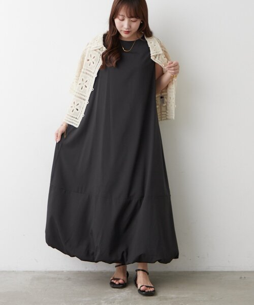 Remind me and forever（リマインドミーアンドフォーエバー）の「【OTONA】美シルエットノースリバルーンワンピース（ワンピース・レディース・カーキ/ブラック/ブラウン・FREE）」の10枚目の写真