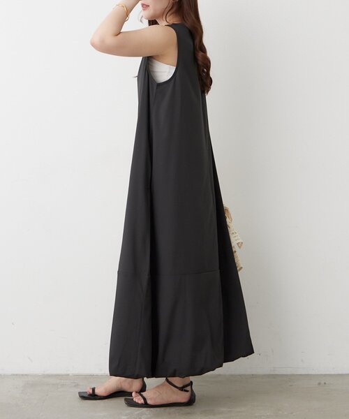 Remind me and forever（リマインドミーアンドフォーエバー）の「【OTONA】美シルエットノースリバルーンワンピース（ワンピース・レディース・カーキ/ブラック/ブラウン・FREE）」の12枚目の写真