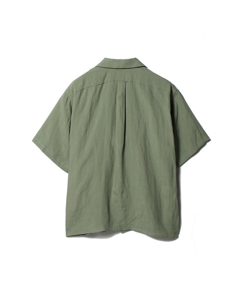 ESTNATION（エストネーション）の「ESTNATION / SUS-SOUS リネンオープンカラーシャツ（シャツ/ブラウス・メンズ・ライトブルー/オリーブ・MEDIUM）」の4枚目の写真