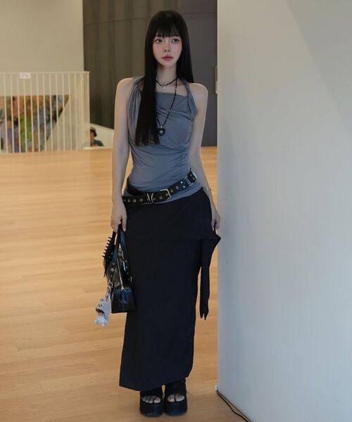 FLAREUP（フレアアップ）の「Braided Asymmetrical Sleeveless (FL-166_White)（Tシャツ/カットソー・レディース・ホワイト・OS）」の14枚目の写真