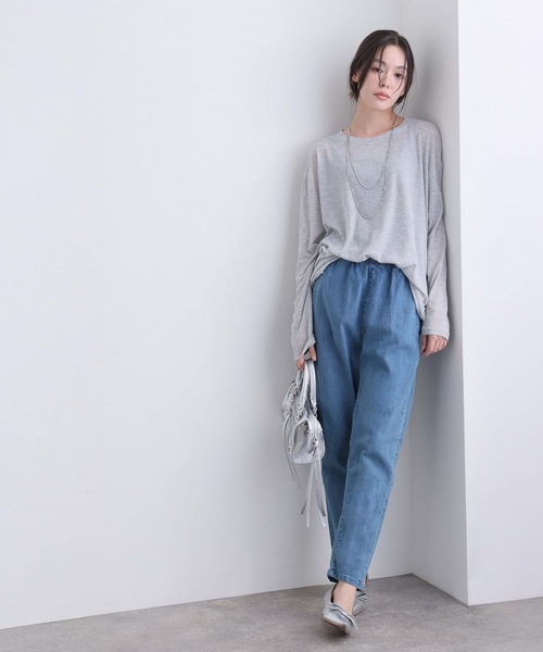 ElegChic（エレグシック）の「ルーズテーパードパンツ（その他パンツ・レディース・カーキ/ネイビー/ブルー/ベージュ/ブラック・M/XL/XXL/L/4L）」の13枚目の写真
