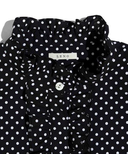 LENO(リノ)の「「LENO / リノ」POLKA DOTT BLOUSE(シャツ/ブラウス・レディース・ブラック・1)」の8枚目の写真