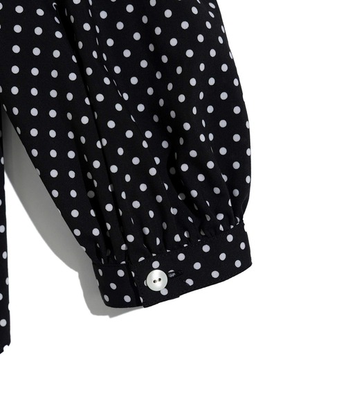 LENO(リノ)の「「LENO / リノ」POLKA DOTT BLOUSE(シャツ/ブラウス・レディース・ブラック・1)」の9枚目の写真