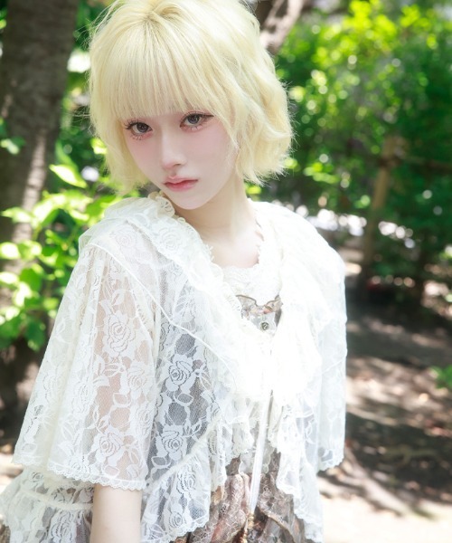 myu:loret(ミュウロレット)の「ローズレースボレロ(カーディガン/ボレロ・レディース・ブラウン/クリーム・FREE)」の2枚目の写真