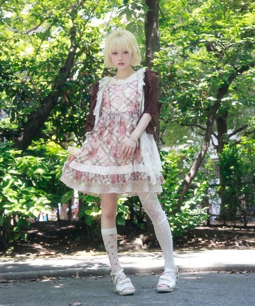 myu:loret(ミュウロレット)の「ローズレースボレロ(カーディガン/ボレロ・レディース・ブラウン/クリーム・FREE)」の4枚目の写真