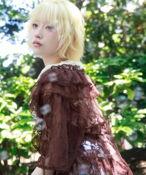 myu:loret(ミュウロレット)の「ローズレースボレロ(カーディガン/ボレロ・レディース・ブラウン/クリーム・FREE)」の6枚目の写真