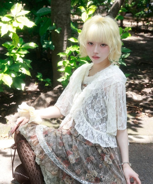 myu:loret(ミュウロレット)の「ローズレースボレロ(カーディガン/ボレロ・レディース・ブラウン/クリーム・FREE)」の8枚目の写真