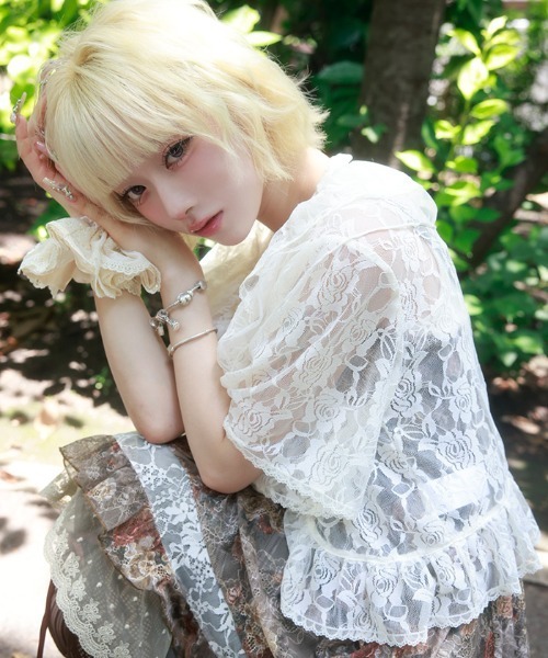myu:loret(ミュウロレット)の「ローズレースボレロ(カーディガン/ボレロ・レディース・ブラウン/クリーム・FREE)」の9枚目の写真