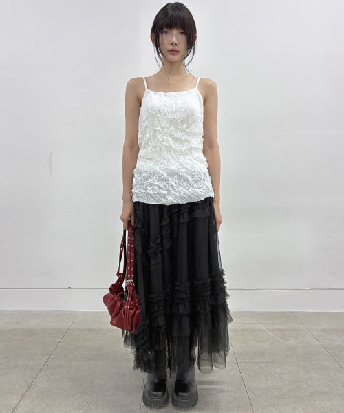 FLAREUP(フレアアップ)の「Organic Wrinkle Sleeveless (FL-179_White)(Tシャツ/カットソー・レディース・ホワイト・OS)」の2枚目の写真