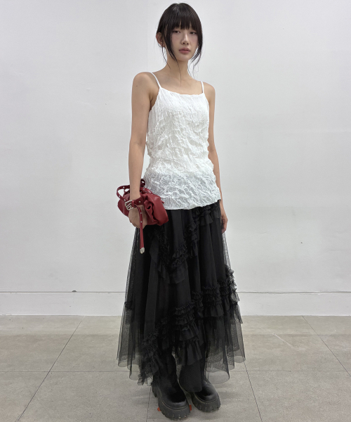 FLAREUP(フレアアップ)の「Organic Wrinkle Sleeveless (FL-179_White)(Tシャツ/カットソー・レディース・ホワイト・OS)」の3枚目の写真