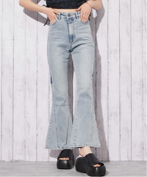 GORGE(ゴージ)の「《美脚パネル切替フレア》デニムパンツ・ジーンズ/Y2K/オールシーズン/全2色(デニムパンツ・レディース・ブルー/サックスブルー・M/S)」の11枚目の写真