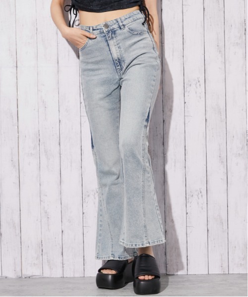 GORGE(ゴージ)の「《美脚パネル切替フレア》デニムパンツ・ジーンズ/Y2K/オールシーズン/全2色(デニムパンツ・レディース・ブルー/サックスブルー・M/S)」の12枚目の写真
