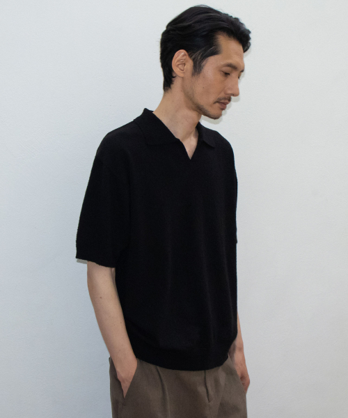 BLANKROOM(ブランクルーム)の「ローブVカラーニット_BLACK(ニット/セーター・メンズ・その他・1/2/3)」の4枚目の写真