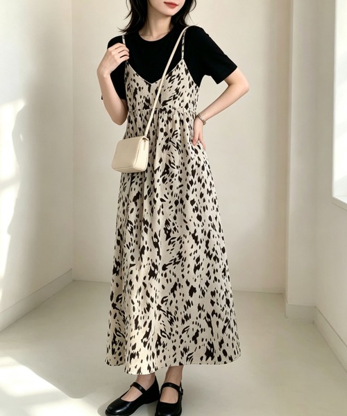 gossip!ロサンゼルス(ゴシップロサンゼルス)の「レオパードVネックキャミソールワンピース ロング丈(ワンピース・レディース・レオパード・FREE)」の7枚目の写真