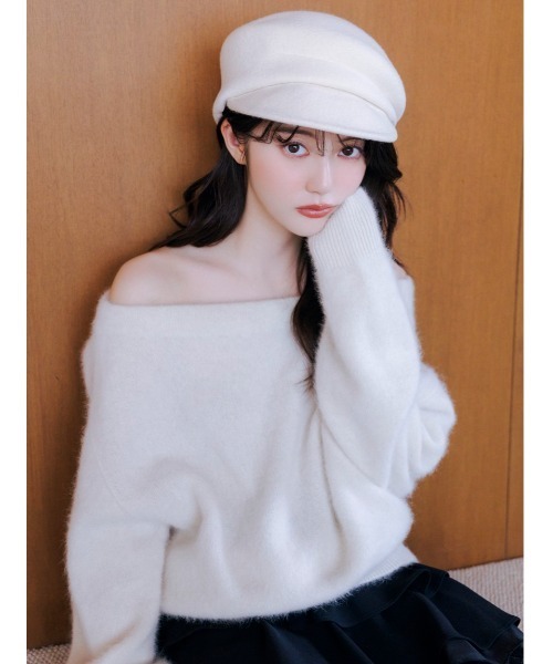SNIDEL（スナイデル）の「ウールキャスケット（キャスケット・レディース・ブラック/ベージュ/アイボリー・F）」の21枚目の写真