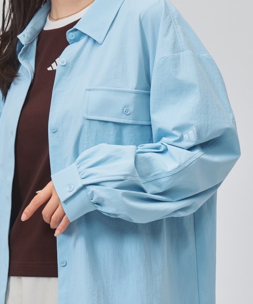 adidas(アディダス)の「アディダス adidas クールフィーリング UVカット 襟付き 長袖シャツ(シャツ/ブラウス・レディース・サックスブルー/クリーム/グリーン・XL/S)」の10枚目の写真