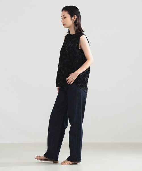 Demi-Luxe BEAMS(デミルクス ビームス)の「モールヤーン エンブロ ノースリーブ ブラウス(シャツ/ブラウス・レディース・ブラック/ベージュ・ONE SIZE)」の11枚目の写真