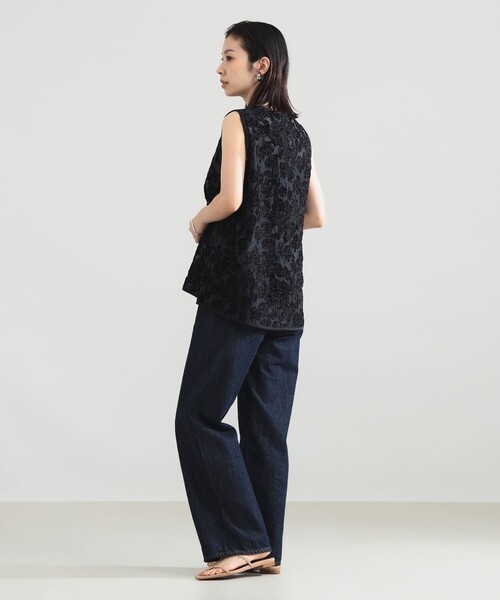 Demi-Luxe BEAMS(デミルクス ビームス)の「モールヤーン エンブロ ノースリーブ ブラウス(シャツ/ブラウス・レディース・ブラック/ベージュ・ONE SIZE)」の12枚目の写真