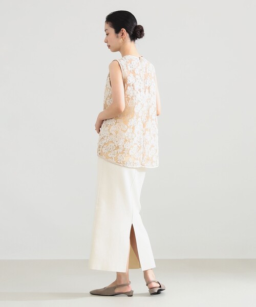 Demi-Luxe BEAMS(デミルクス ビームス)の「モールヤーン エンブロ ノースリーブ ブラウス(シャツ/ブラウス・レディース・ブラック/ベージュ・ONE SIZE)」の16枚目の写真
