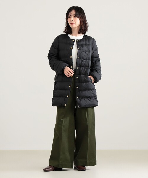 Demi-Luxe BEAMS(デミルクス ビームス)の「Traditional Weatherwear / ARKLEY LONG DOWN ジャケット(ダウンジャケット/コート・レディース・ブラック/ベージュ・36/34)」の3枚目の写真