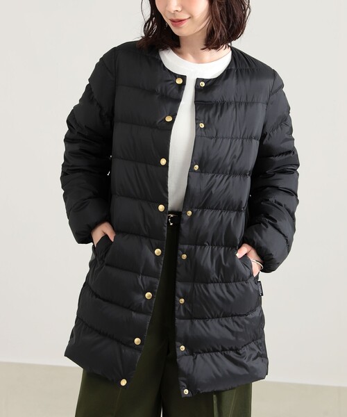 Demi-Luxe BEAMS(デミルクス ビームス)の「Traditional Weatherwear / ARKLEY LONG DOWN ジャケット(ダウンジャケット/コート・レディース・ブラック/ベージュ・36/34)」の6枚目の写真