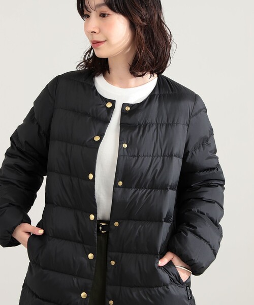 Demi-Luxe BEAMS(デミルクス ビームス)の「Traditional Weatherwear / ARKLEY LONG DOWN ジャケット(ダウンジャケット/コート・レディース・ブラック/ベージュ・36/34)」の7枚目の写真