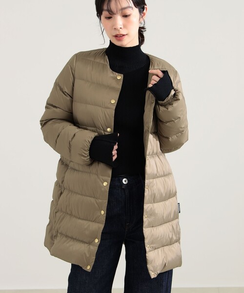 Demi-Luxe BEAMS(デミルクス ビームス)の「Traditional Weatherwear / ARKLEY LONG DOWN ジャケット(ダウンジャケット/コート・レディース・ブラック/ベージュ・36/34)」の10枚目の写真