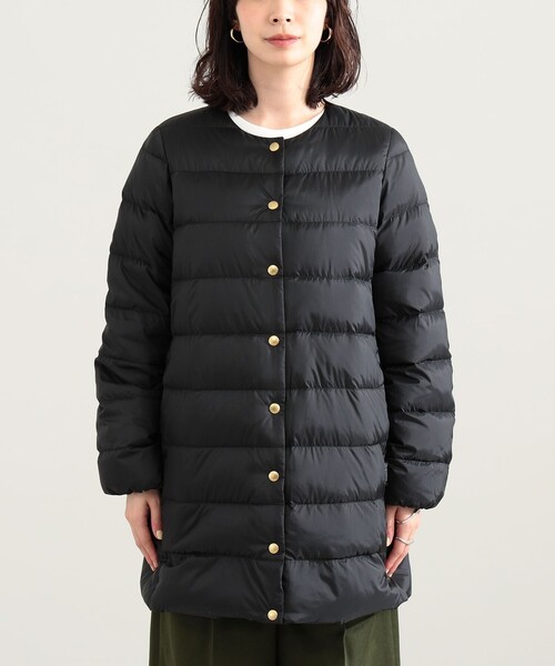 Demi-Luxe BEAMS(デミルクス ビームス)の「Traditional Weatherwear / ARKLEY LONG DOWN ジャケット(ダウンジャケット/コート・レディース・ブラック/ベージュ・36/34)」の12枚目の写真