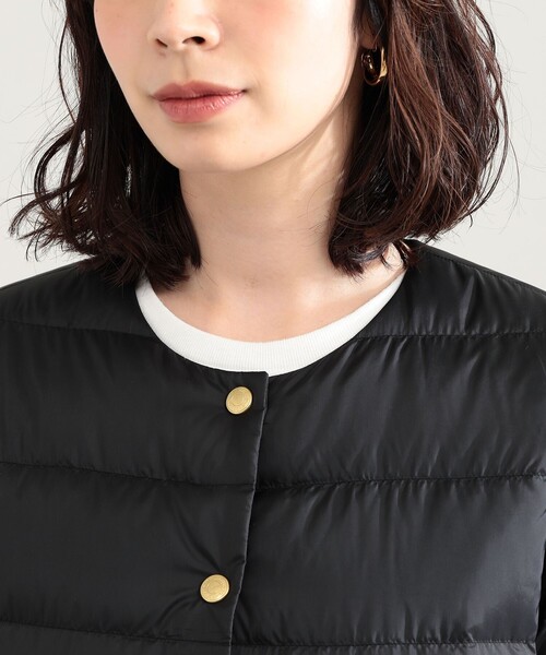 Demi-Luxe BEAMS(デミルクス ビームス)の「Traditional Weatherwear / ARKLEY LONG DOWN ジャケット(ダウンジャケット/コート・レディース・ブラック/ベージュ・36/34)」の15枚目の写真