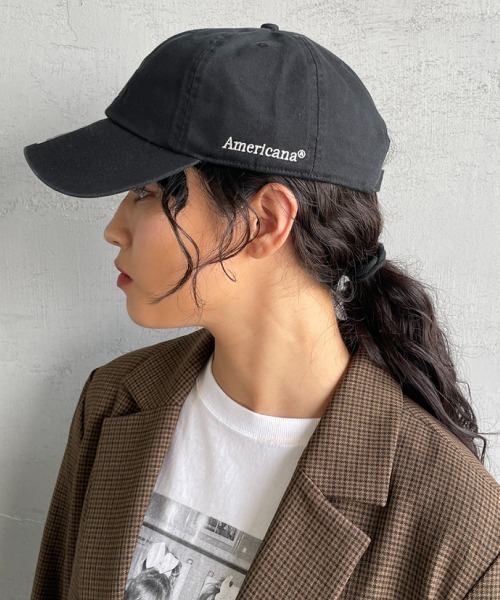 AMERICANA（アメリカーナ）の「[Americana/アメリカーナ] AC 47クリーンナップロゴ刺繍キャップ（キャップ・レディース・ブラック/ネイビー/チャコールグレー・ONE SIZE）」の10枚目の写真