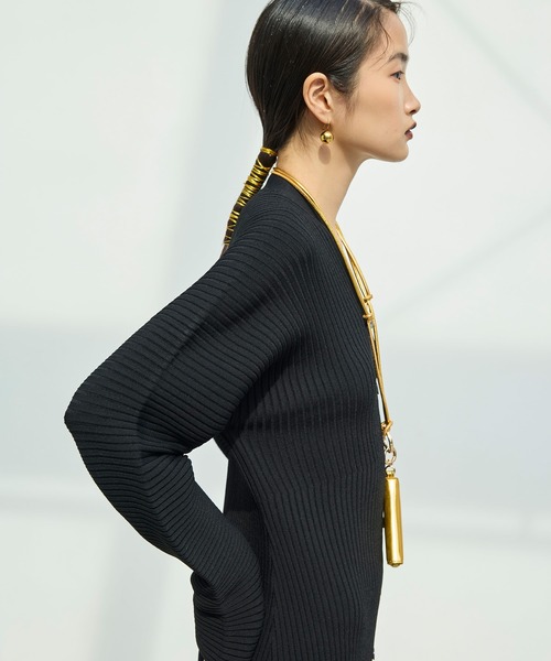 OMMO(オーエムエムオー)の「ACCORDION KNIT OP(ワンピース・レディース・レッド/オフホワイト/ブラック・36/38)」の15枚目の写真