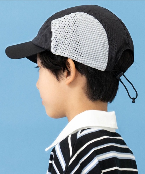 and D. petit main（アンドディープティマイン）の「【Dセレクト】ナイロンメッシュCAP（キャップ・キッズ・ブラック/レンガ・F）」の6枚目の写真