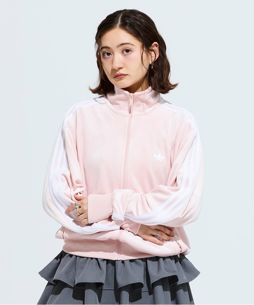 adidas（アディダス）の「FB TT ベロア  / ファイヤーバード トラックトップ ベロア / ジャージ / トラックジャケット / アディダスオリジナルス adidas Originals（ジャージ・メンズ・ピンク系その他・XX-LARGE/XX-SMALL/3XL/LARGE/MEDIUM/SMALL/X-LARGE/X-SMALL）」の3枚目の写真
