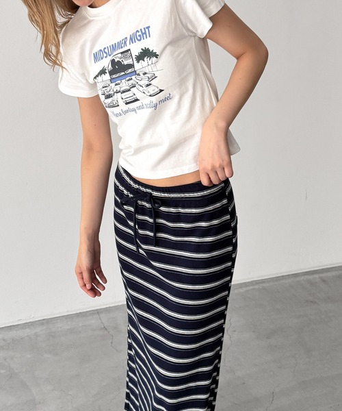 CANAL JEAN(キャナルジーン)の「Lakey Park MIDSUMMER ミニTシャツ(Tシャツ/カットソー・レディース・ホワイト・ONE SIZE)」の2枚目の写真