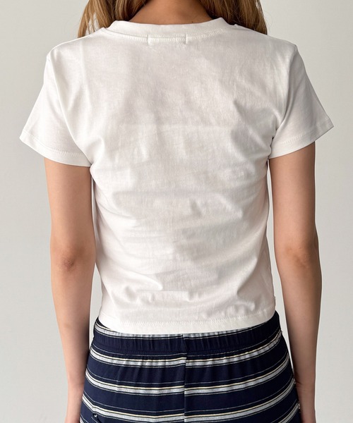 CANAL JEAN(キャナルジーン)の「Lakey Park MIDSUMMER ミニTシャツ(Tシャツ/カットソー・レディース・ホワイト・ONE SIZE)」の7枚目の写真