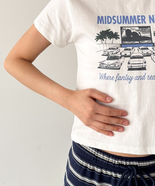 CANAL JEAN(キャナルジーン)の「Lakey Park MIDSUMMER ミニTシャツ(Tシャツ/カットソー・レディース・ホワイト・ONE SIZE)」の9枚目の写真