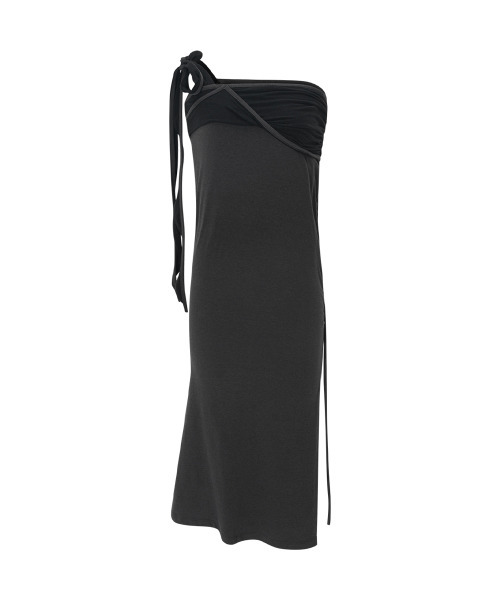 PLEASENOFOLLOW(プリーズノーフォロー)の「Ina Shirring Long Skirt (Charcoal)(スカート・レディース・その他・SMALL/MEDIUM)」の3枚目の写真